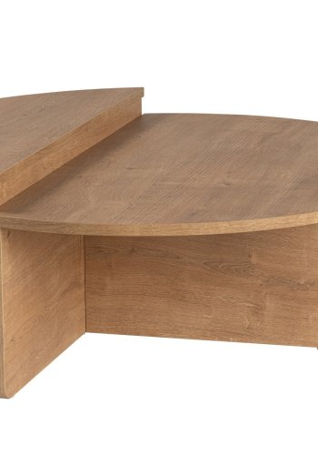 NORDVRK Orion salongbord - honning eikefarget melamin (sett med 2)