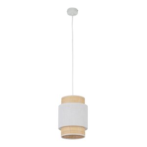 TK Boho loftlampe - natur str og hvid stof
