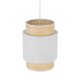 TK Boho loftlampe - natur str og hvid stof