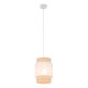TK Boho loftlampe - natur str og hvid stof