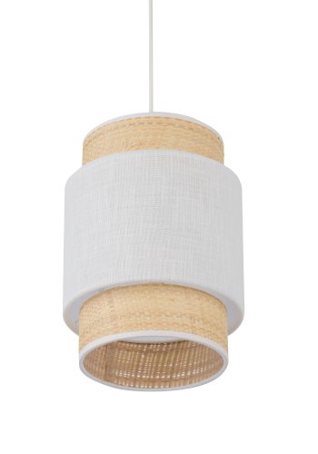 TK Boho loftlampe - natur str og hvid stof