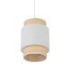 TK Boho loftlampe - natur str og hvid stof