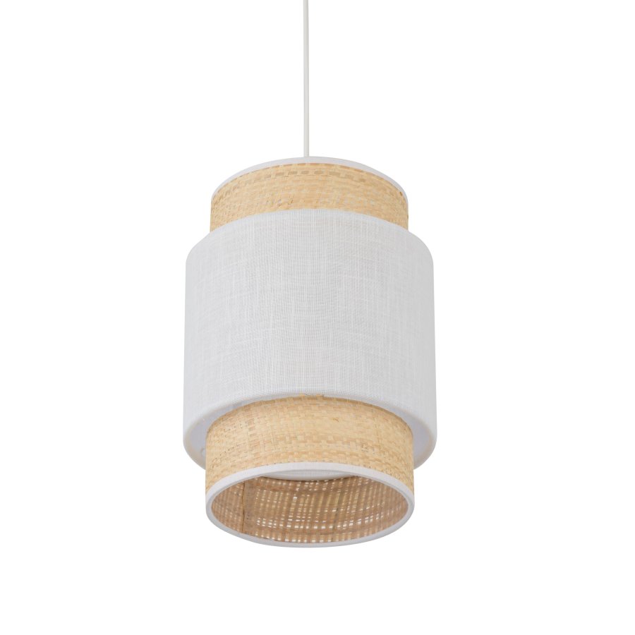 TK Boho loftlampe - natur str og hvid stof