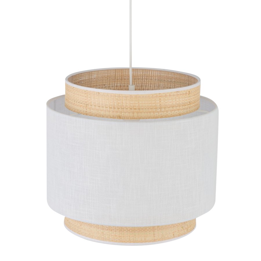 TK Boho loftlampe - natur str og hvid stof