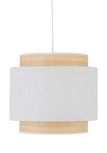 TK Boho loftlampe - natur str og hvid stof