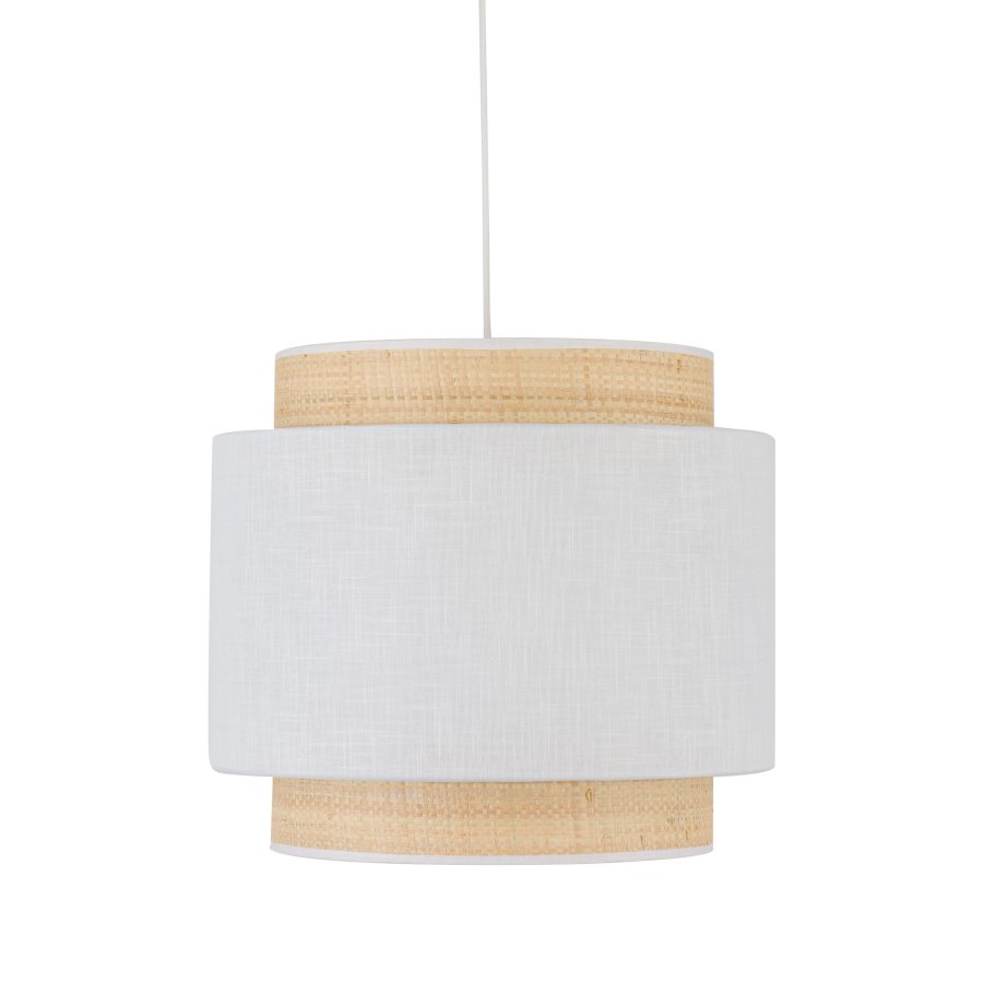 TK Boho loftlampe - natur str og hvid stof