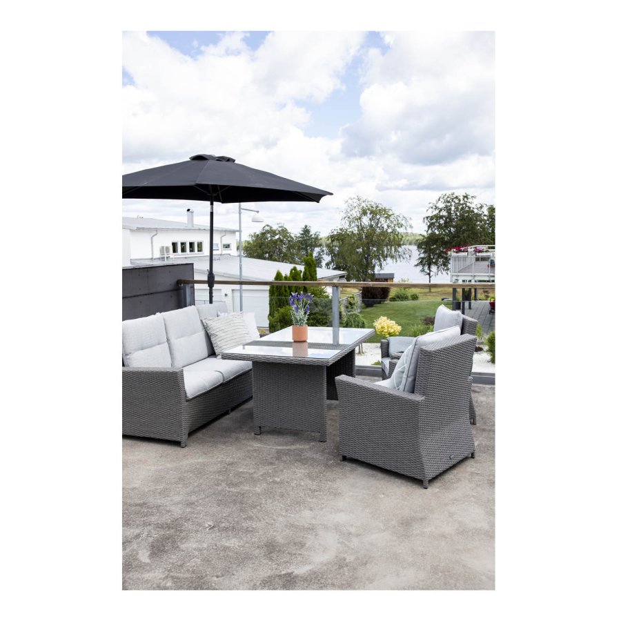 VENTURE DESIGN Brentwood hagesofasett - gr rotting og plast