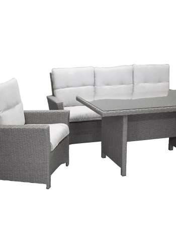 VENTURE DESIGN Brentwood hagesofasett - gr rotting og plast