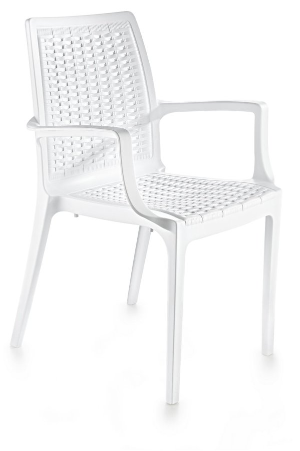 NORDVÄRK Rattan - Hvid v2-stol