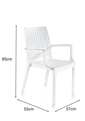 NORDVÄRK Rattan - Hvid v2-stol