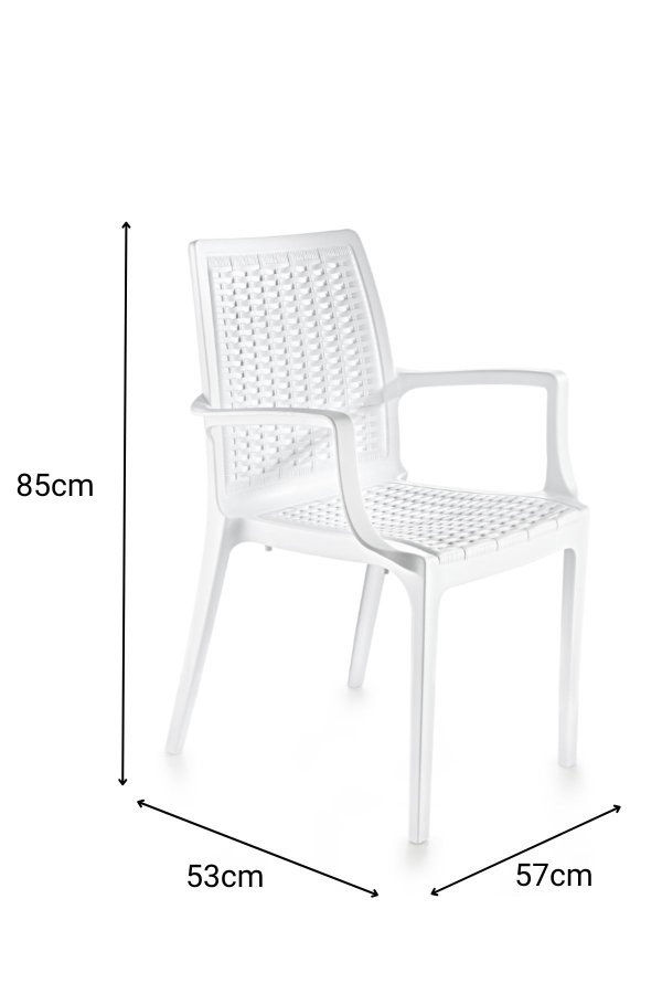 NORDVÄRK Rattan - Hvid v2-stol