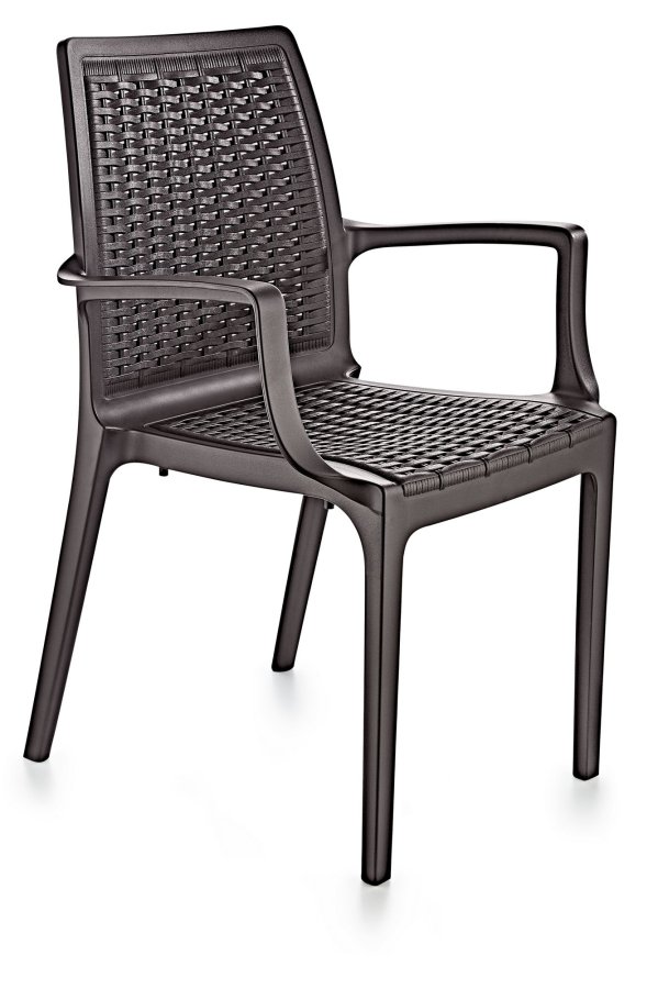 NORDVÄRK Rattan - Mrkebrun v2 stol