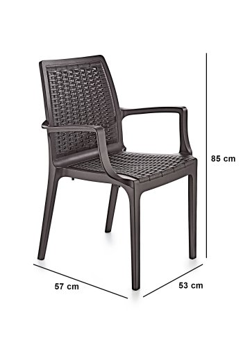 NORDVÄRK Rattan - Mrkebrun v2 stol