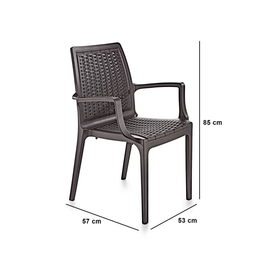 NORDVÄRK Rattan - Mrkebrun v2 stol