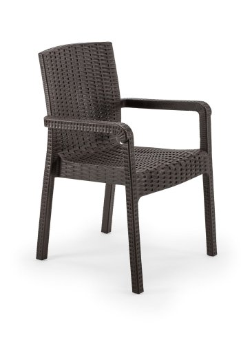 NORDVÄRK Rattan Royale - mrkebrun stol