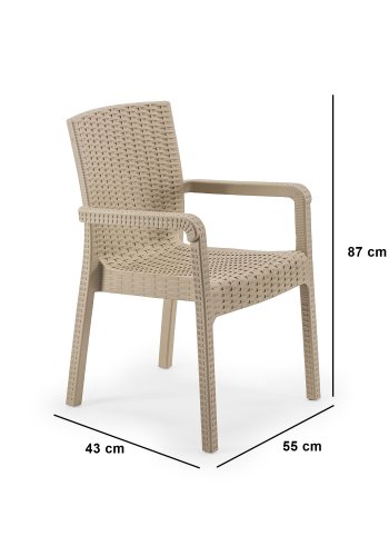 NORDVÄRK Rattan Royale - rkenbeige stol