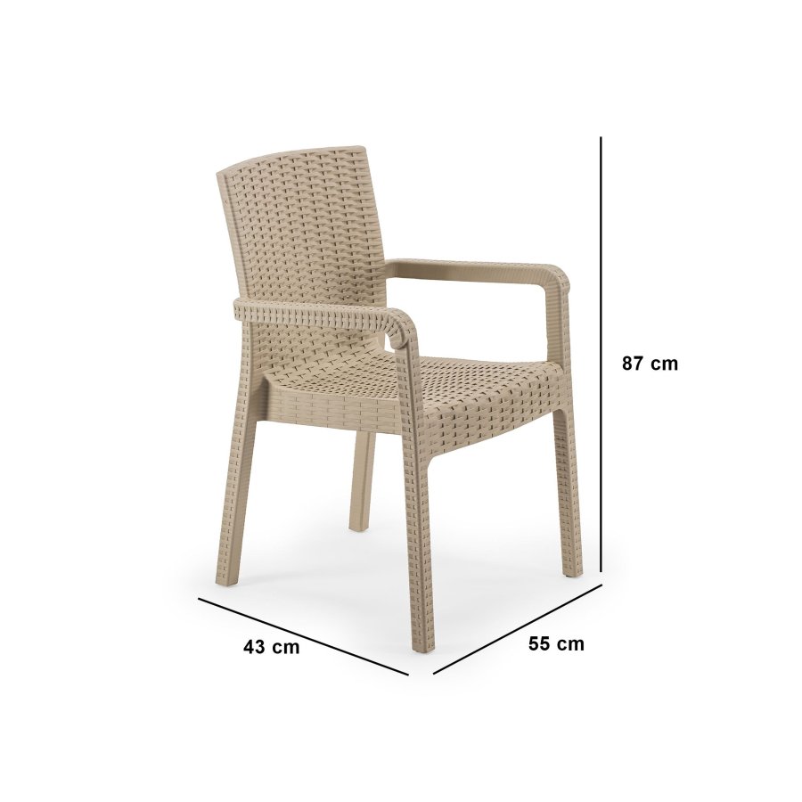 NORDVÄRK Rattan Royale - rkenbeige stol