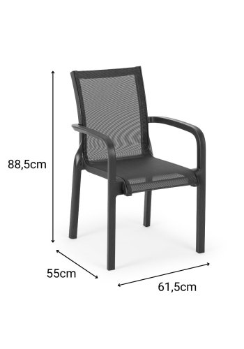 NORDVÄRK Mesh - Sort stol