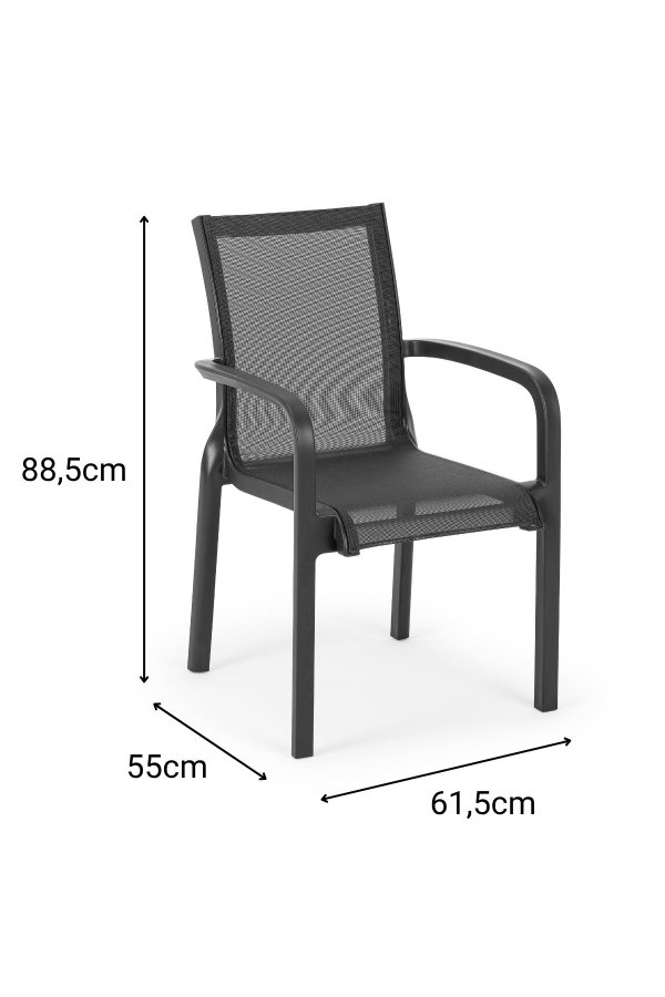 NORDVÄRK Mesh - Sort stol