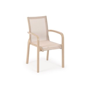 NORDVÄRK Mesh havestol, m. armln - rkenbeige polypropylen