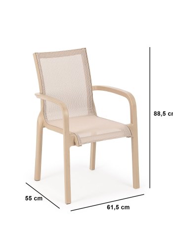 NORDVÄRK Mesh - rkenbeige havestol