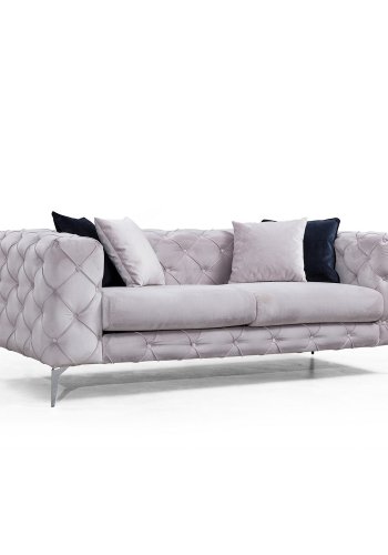 NORDVRK Como - lys gr 2-seters sofa