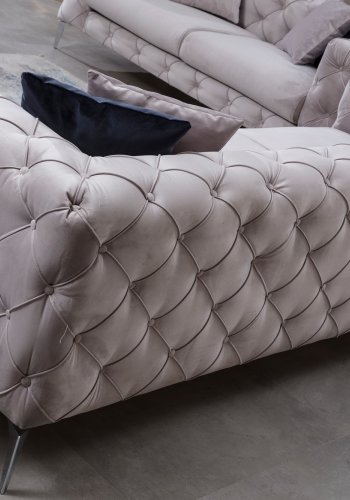 NORDVRK Como - lys gr 2-seters sofa