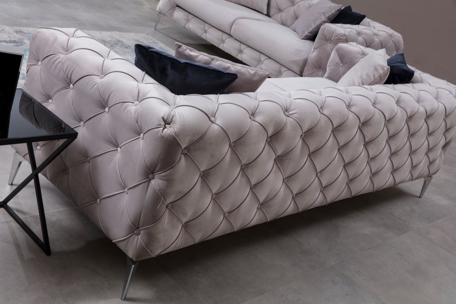 NORDVRK Como - lys gr 2-seters sofa