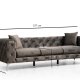 NORDVRK Como 3-seter - Antrasitt 3-seter sofa