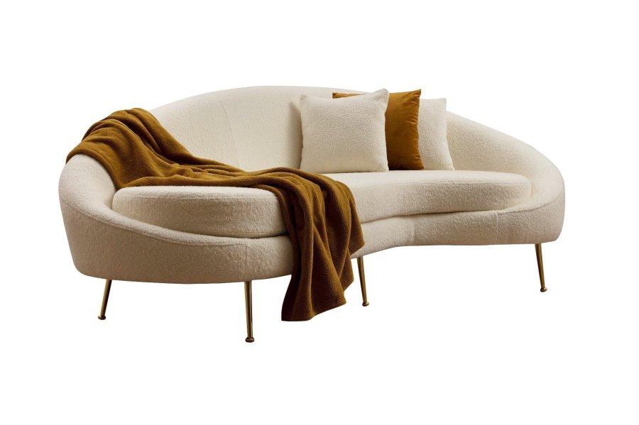 NORDVRK Eses - Cream Bouclett 3-seters sofa