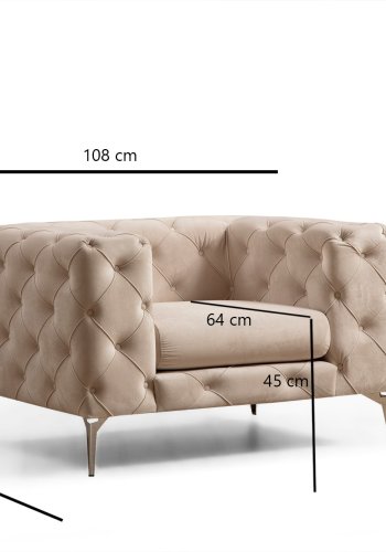 NORDVRK Como - Ecru Wing Chair