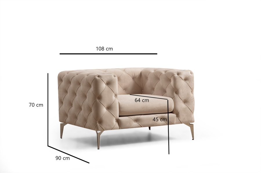 NORDVRK Como - Ecru Wing Chair