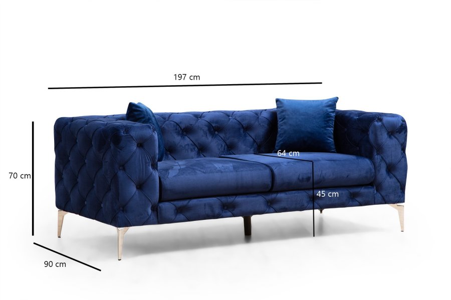 NORDVRK Como - marinebl 2-seters sofa