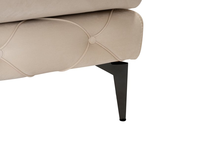 NORDVRK Como Eco Left - Beige, svart hjrnesofa