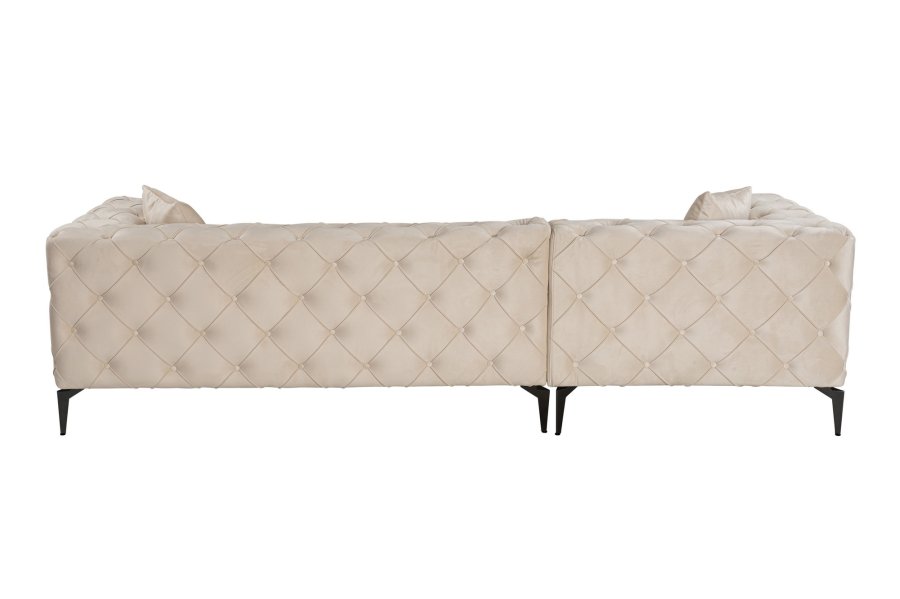 NORDVRK Como Eco Left - Beige, svart hjrnesofa