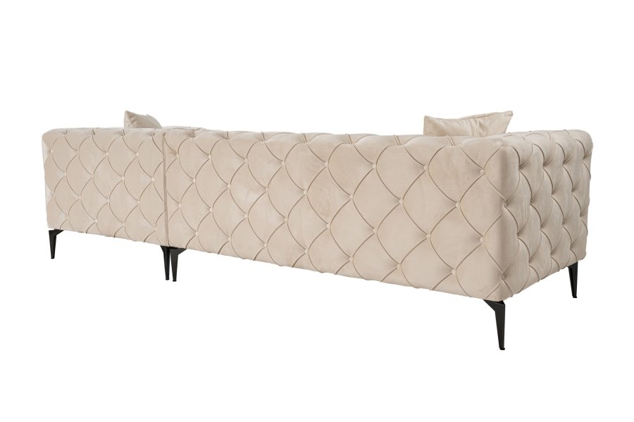 NORDVRK Como Eco Left - Beige, svart hjrnesofa
