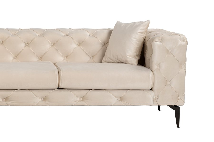 NORDVRK Como Eco Left - Beige, svart hjrnesofa