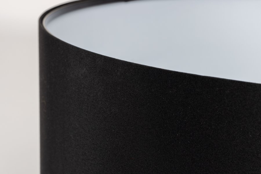 ZUIVER Stativ lampeskjerm, rund - svart tekstil