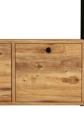 NORDVRK Nero konsollbord, m. 3 drer - Atlantic Pine melamin og sort metall