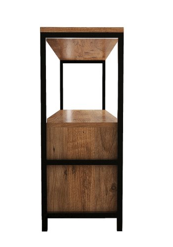 NORDVRK Nero konsollbord, m. 3 drer - Atlantic Pine melamin og sort metall