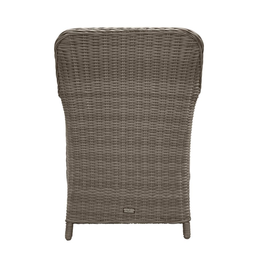 VENTURE DESIGN Wembley Trädgrdsstol med Armstöd och Dyna - Naturlig / Sandfärgad Polyester och Stl