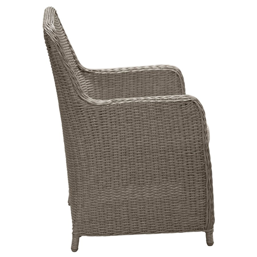 VENTURE DESIGN Wembley hagestol med armlener og pute - gr polyester og stl 