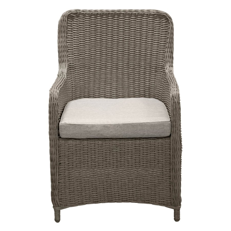 VENTURE DESIGN Wembley hagestol med armlener og pute - gr polyester og stl 