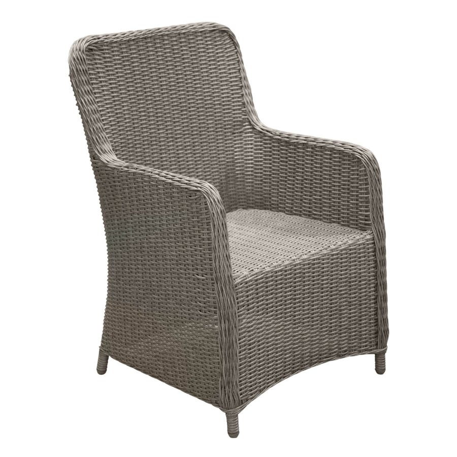 VENTURE DESIGN Wembley hagestol med armlener og pute - gr polyester og stl 