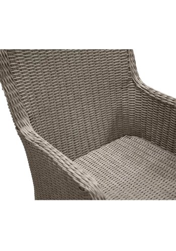 VENTURE DESIGN Wembley hagestol med armlener og pute - gr polyester og stl 