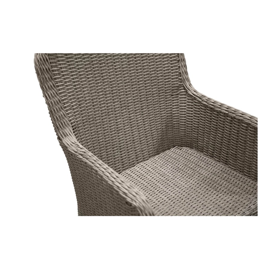 VENTURE DESIGN Wembley hagestol med armlener og pute - gr polyester og stl 