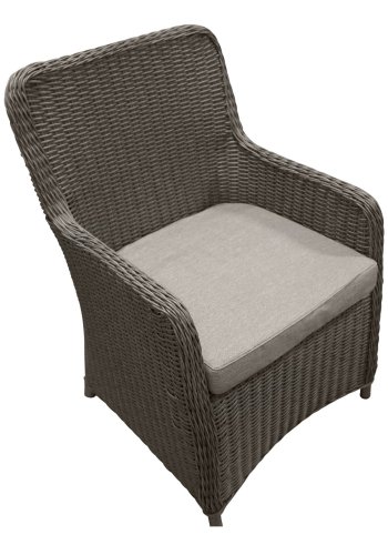 VENTURE DESIGN Wembley hagestol med armlener og pute - gr polyester og stl 