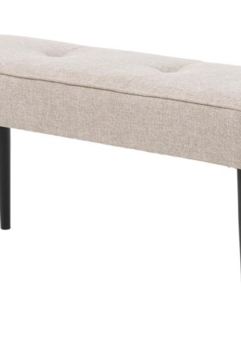 UNIQUE FURNITURE Anzac b�nk - sand polyester og sort st�l (100x36)