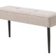 UNIQUE FURNITURE Anzac b�nk - sand polyester og sort st�l (100x36)
