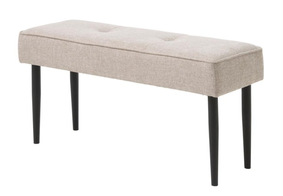 UNIQUE FURNITURE Anzac b�nk - sand polyester og sort st�l (100x36)